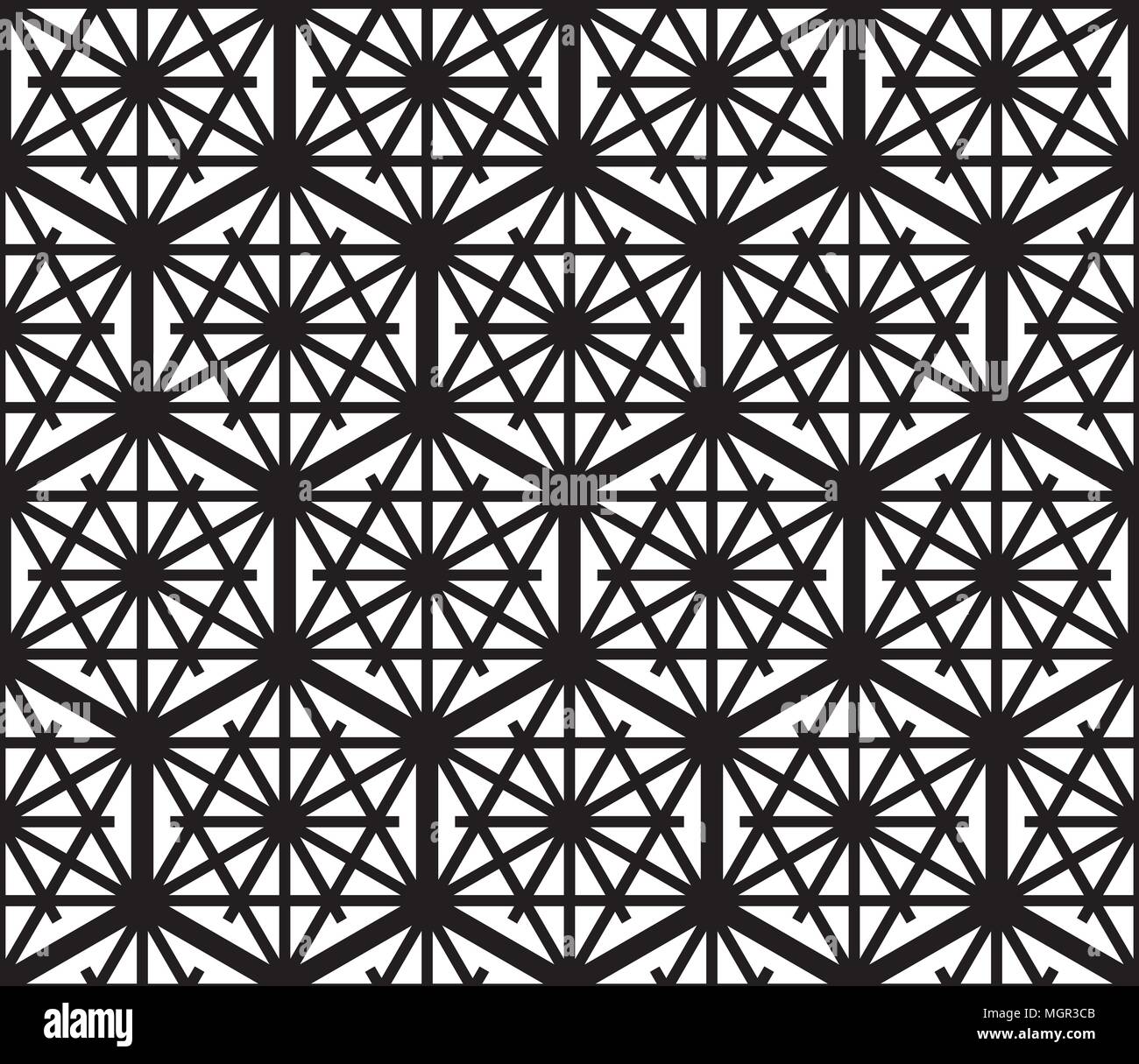 Seamless geometric pattern based on traditional Japanese Kumiko