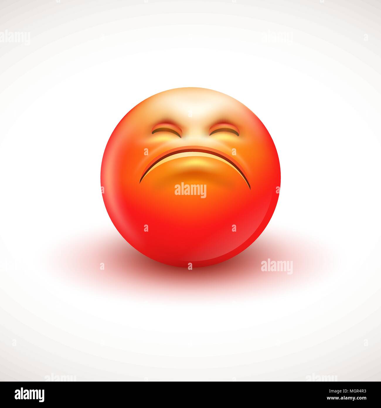 Angry Cat Emoticon Emoji Smiley Vector Illustration Stock