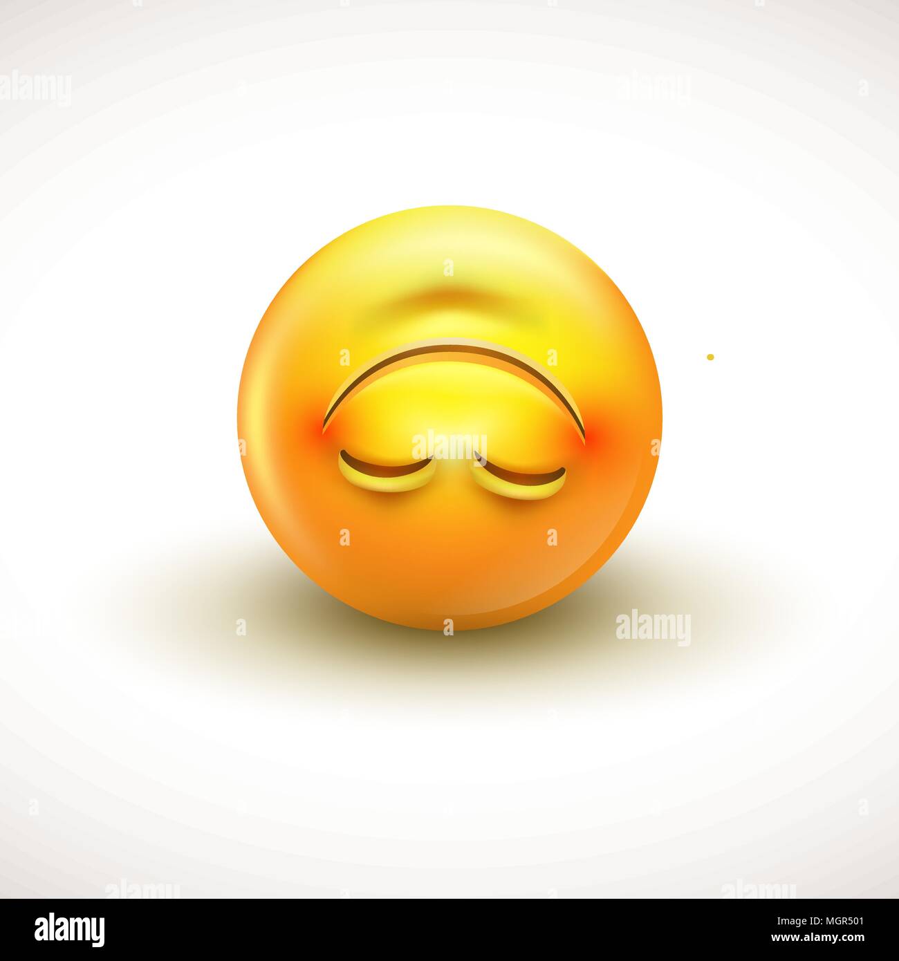 Cute upside down face emoticon, emoji - vector illustration Stock Vector