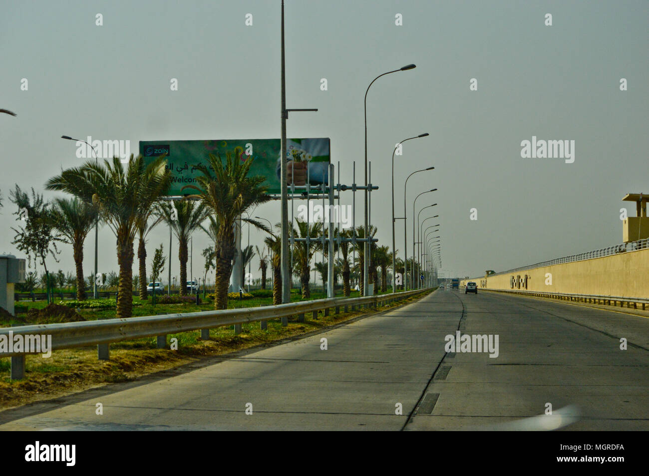 Baghdad Airport Road Ways in baghdad city capital of iraq Stock Photo