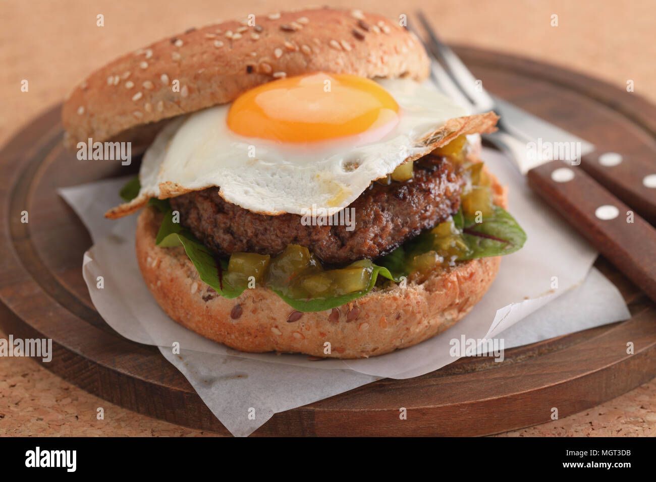 Burger with gherkin hires stock photography and images Alamy
