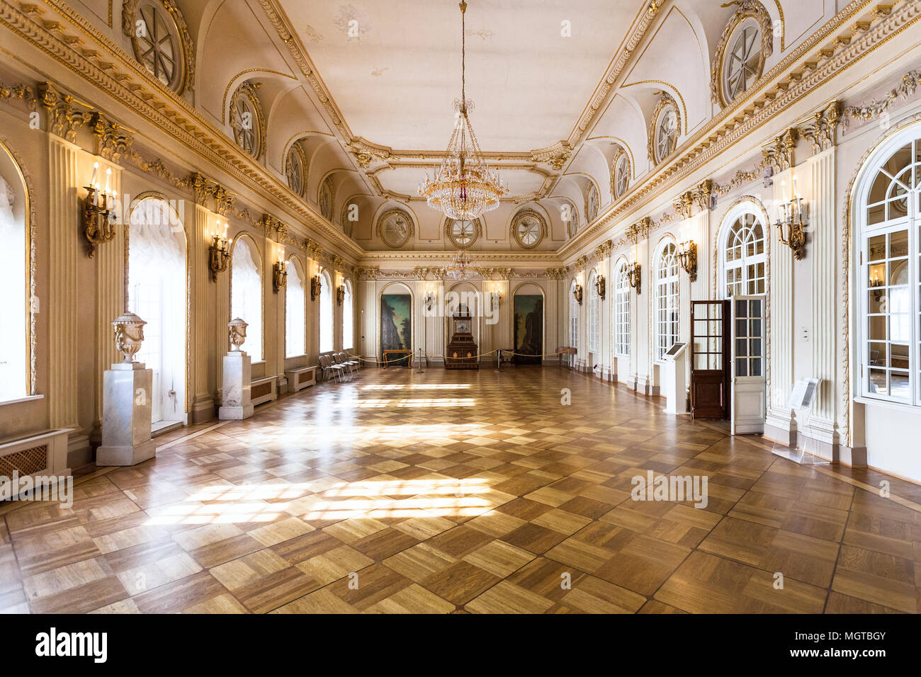 SAINT PETERSBURG, RUSSIA MARCH 18, 2018 big hall in Menshikov Palace