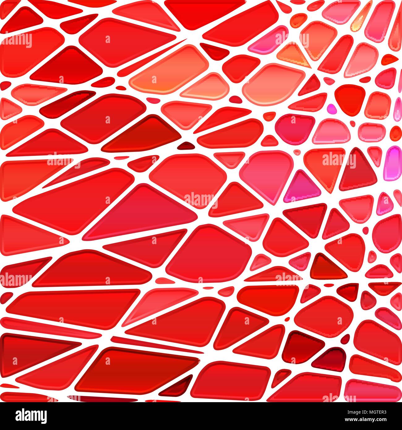 abstract vector stained-glass mosaic background - bright red Stock ...