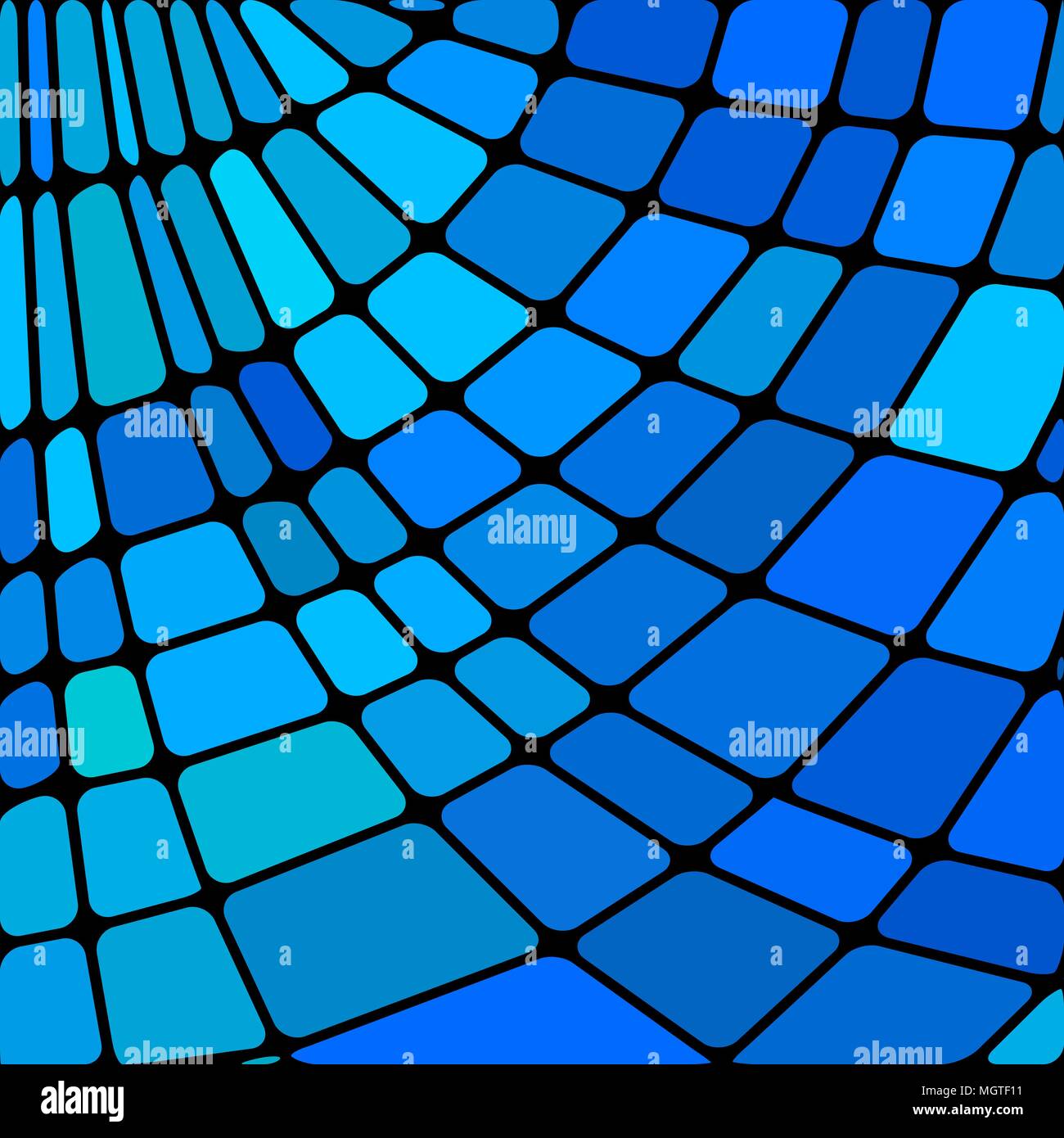 abstract vector stained-glass mosaic background - bright and light blue ...