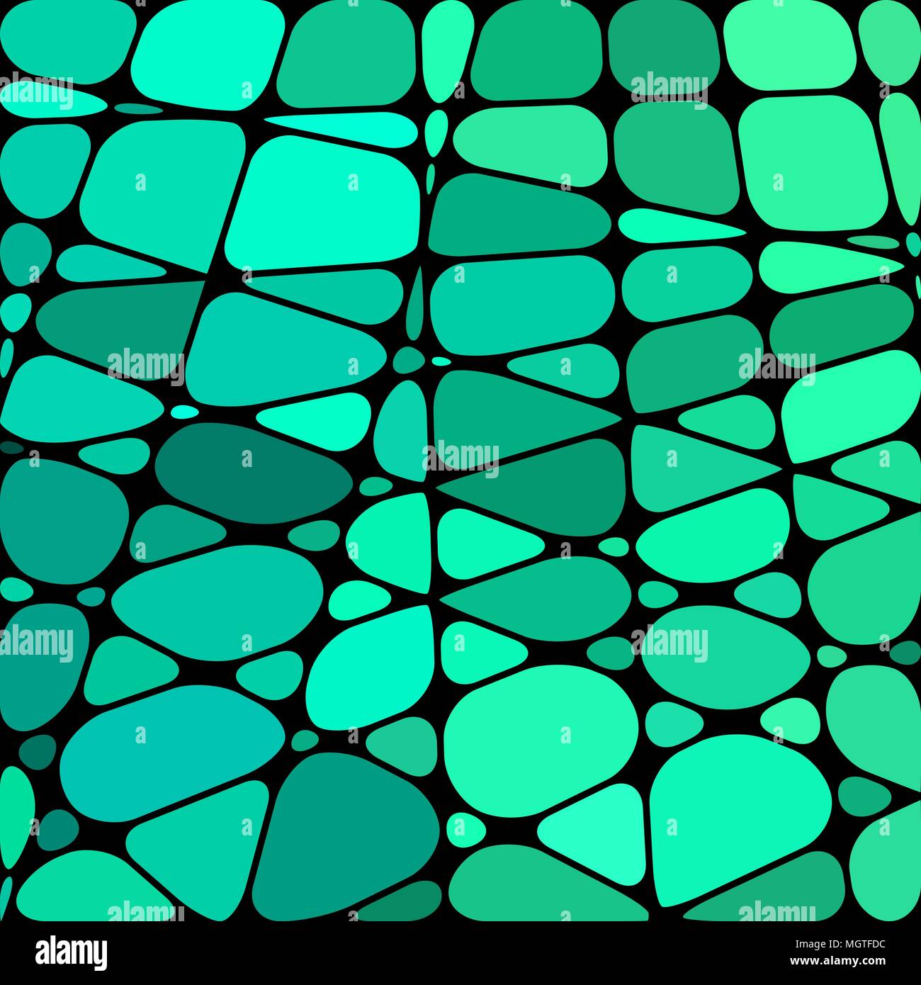 abstract vector stained-glass mosaic background - teal and blue Stock ...