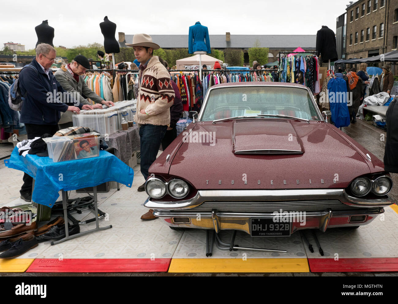 London, UK. 28 April 2018. the Classic car Boot Sale in Granary Sq