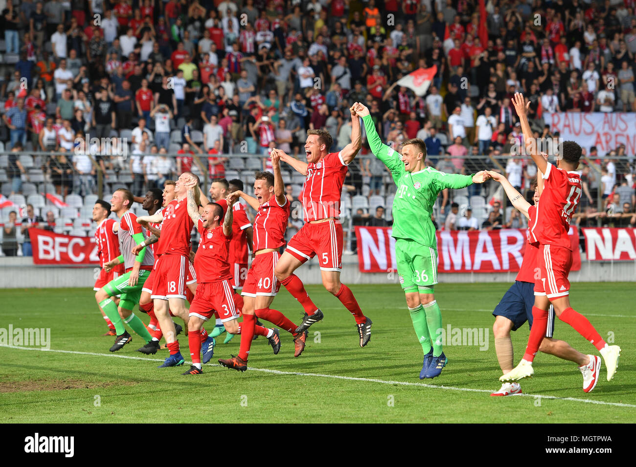 Munich Germany 29 April 2018 Final Jubilation Of Bayern Team Photo Team Team Team Photo Action