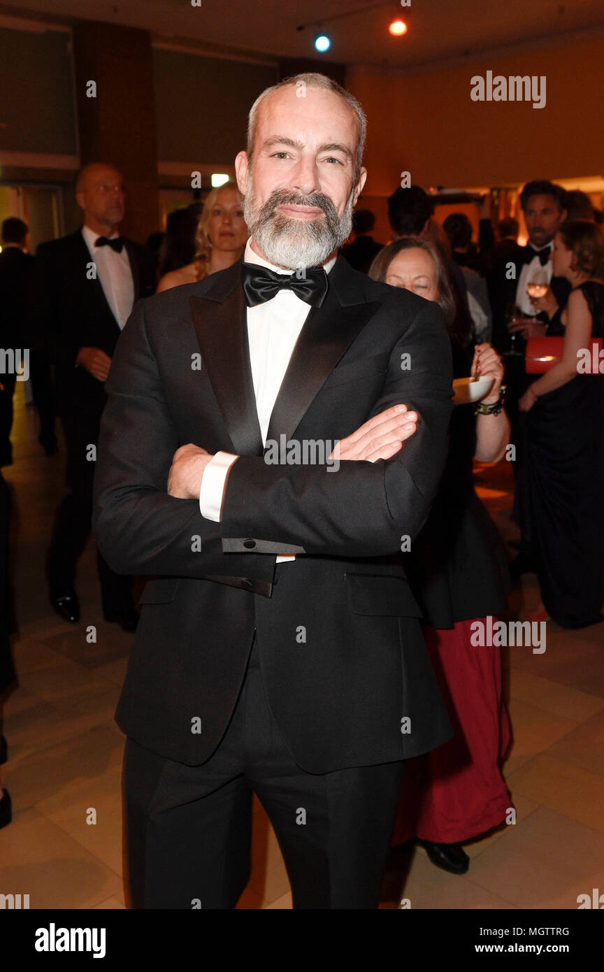 Berlin, Germany. 27th Apr, 2018. Gedeon Burkhard at the Aftershow Party of the German Film Award 2018 in the Palais am Funkturm. Berlin, 27.04.2018 | usage worldwide Credit: dpa picture alliance/Alamy Live News Stock Photo