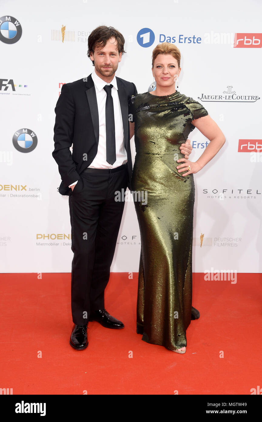 Florian Stetter and Jordis Triebel at the presentation of the German Film Prize 2018 at Messe Berlin. Berlin, 27.04.2018 | usage worldwide Stock Photo