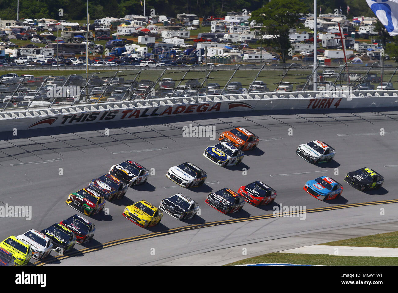 Talladega, Alabama, USA. 29th Apr, 2018. The Monster Energy NASCAR Cup