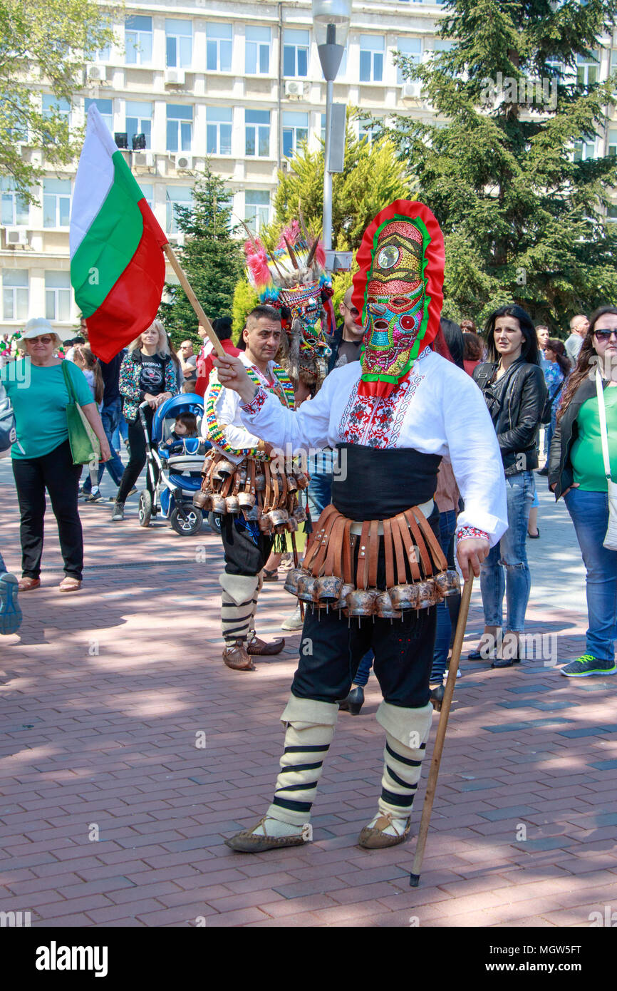Carnival of masks Kukeri of folk traditions and rituals Bulgaria Varna  28.04.2018 Stock Photo - Alamy