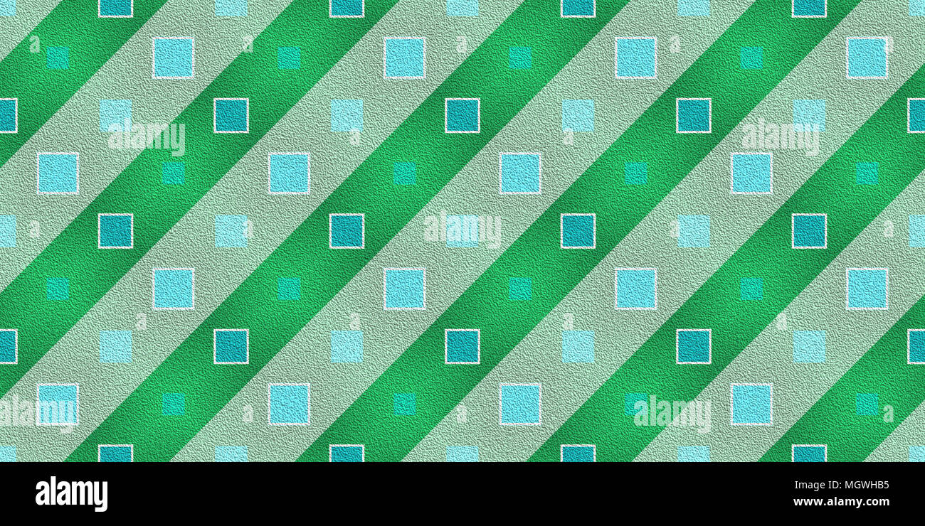 Blue Green Seamless Modern Maya Pattern Background. Geometric Ethnic Ornament Texture. Aztec Decorative Backdrop. Stock Photo