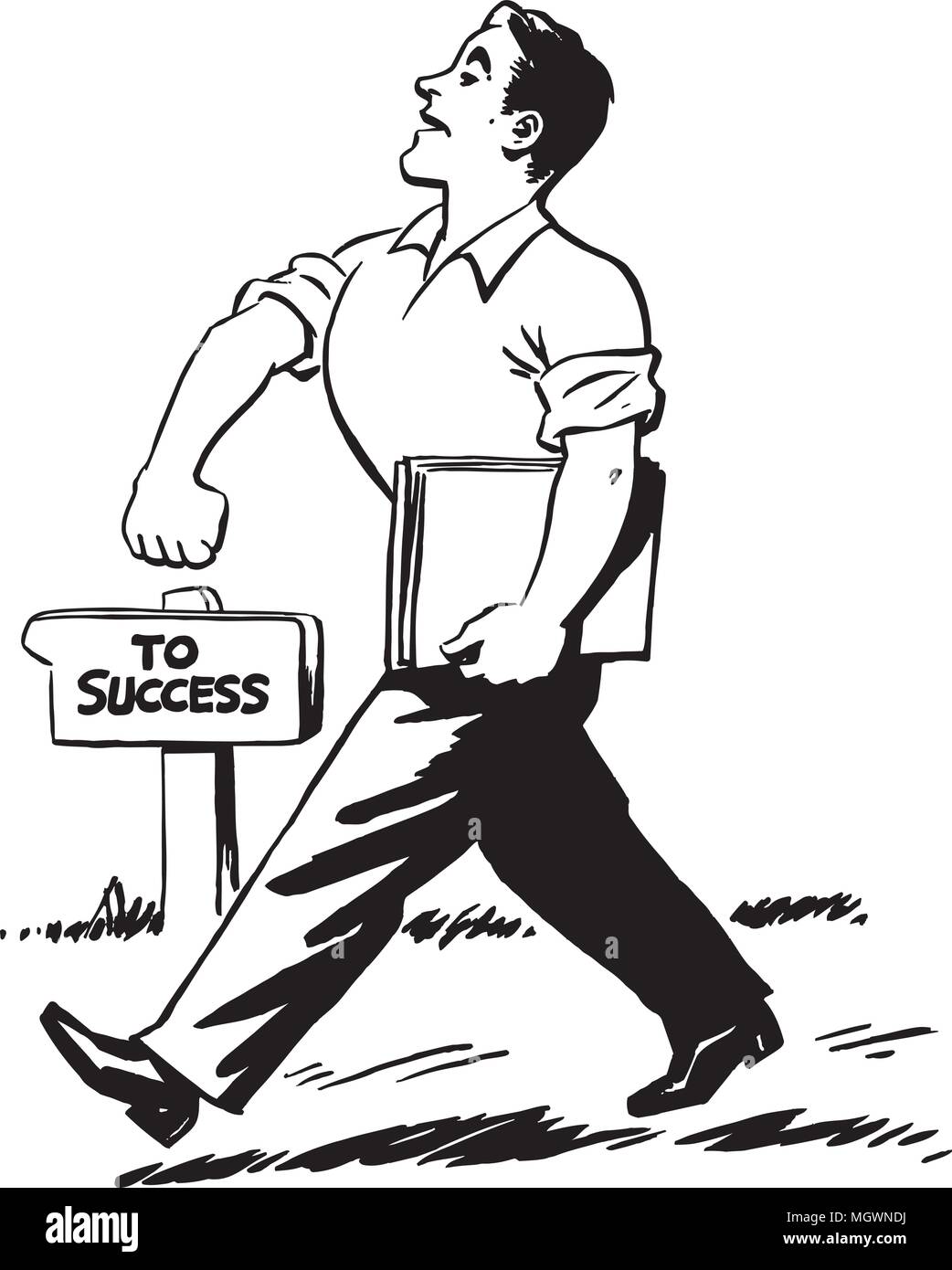 Walking Proud - Retro Clipart Illustration Stock Vector Image & Art - Alamy