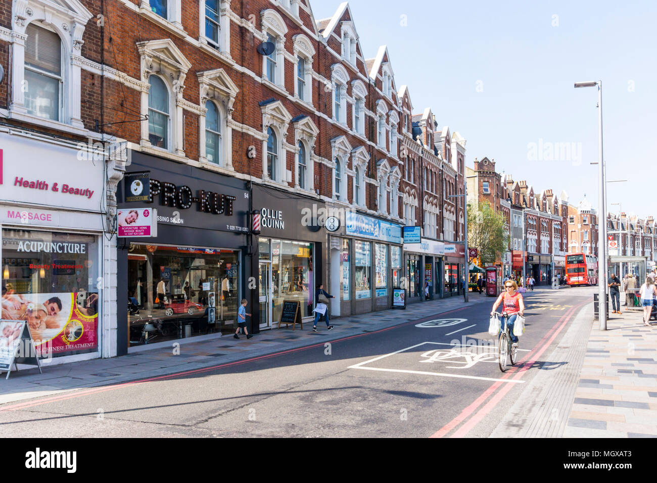 St John's Road at Clapham junction in South London. Stock Photo
