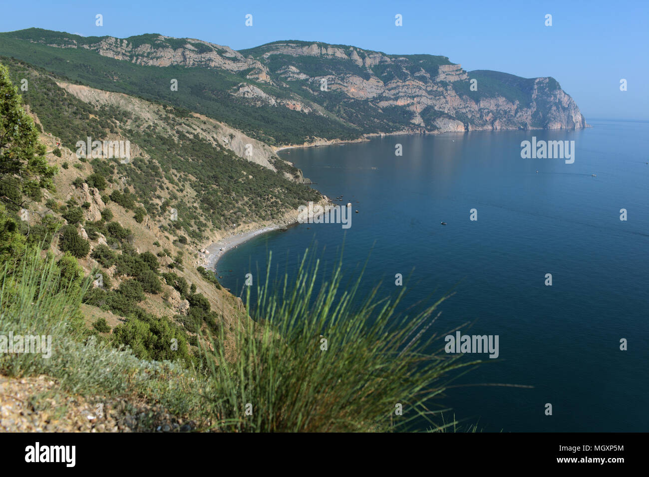 Crimean coastline near Aya peninsula, Crimea, Ukraine Stock Photo
