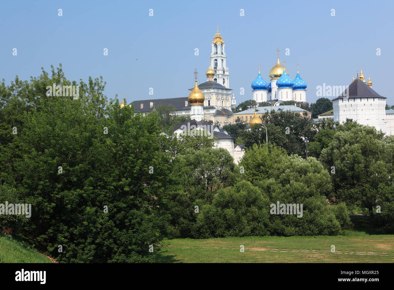 View to Trinity Lavra of St. Sergius in Sergiyev Posad, Russia Stock Photo