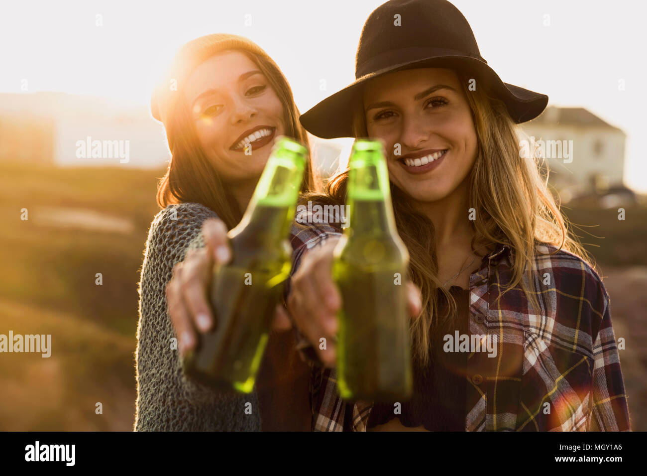 Two best friends making a toast to friendship Stock Photo Alamy