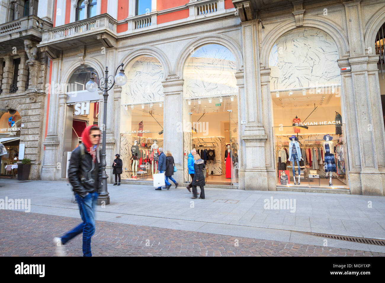 Milan, March 2018: Shop window of Silvian Heach in Shopping Street of  fashion and design capital of the world, on March 2018 in Milan, Italy,  Europe Stock Photo - Alamy