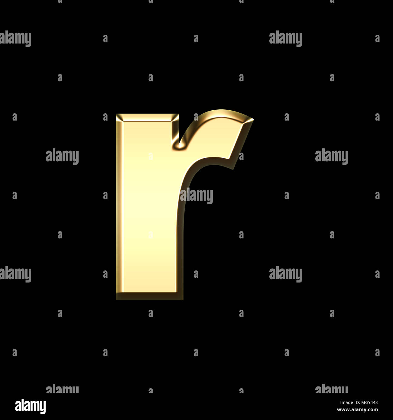 golden english letter r on black background Stock Photo - Alamy