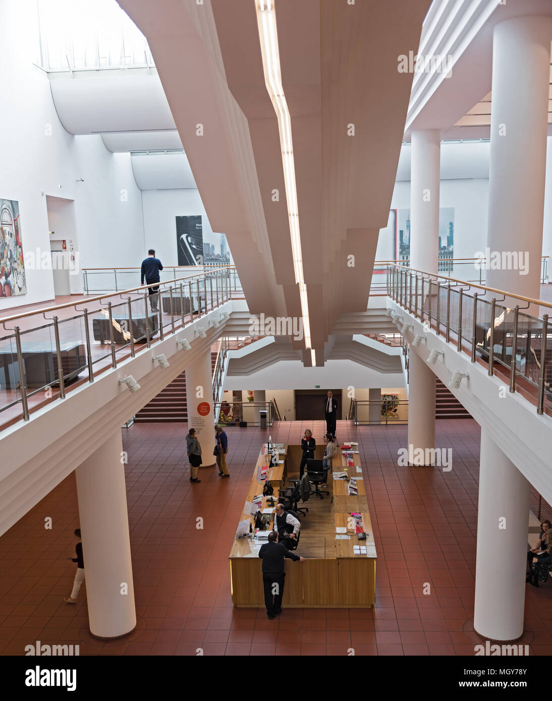 entrance area with cashier and information museum ludwig, cologne, germany Stock Photo