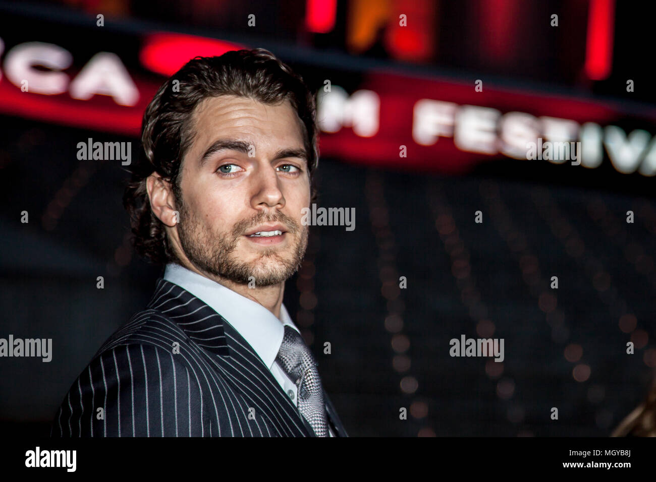 NEW YORK - APRIL 21: Actor Henry Cavill attends the Vanity Fair party during the 8th annual Tribeca Film Festival at the State Supreme Courthouse Stock Photo