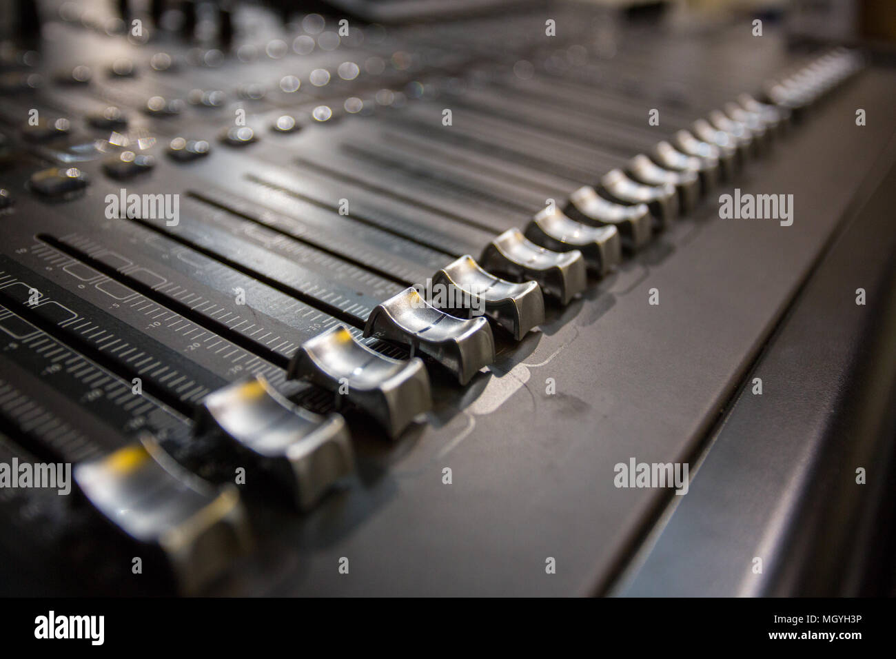 Reading/United Kingdom June 13, 2015 A shiny new audio mixing desk