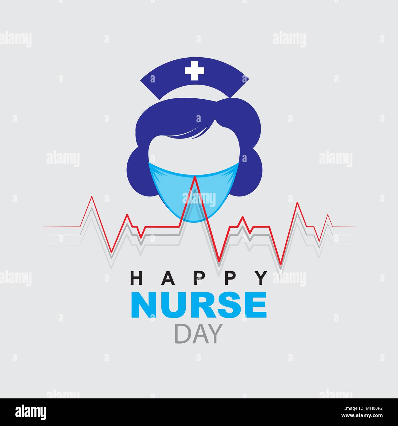 International Nurses Day, May 12. Vector illustration of happy ...