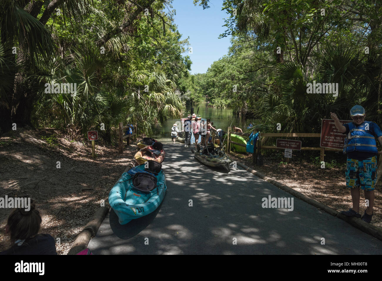 Kayaking the Silver Springs River in Ocala, Florida USA Stock Photo Alamy