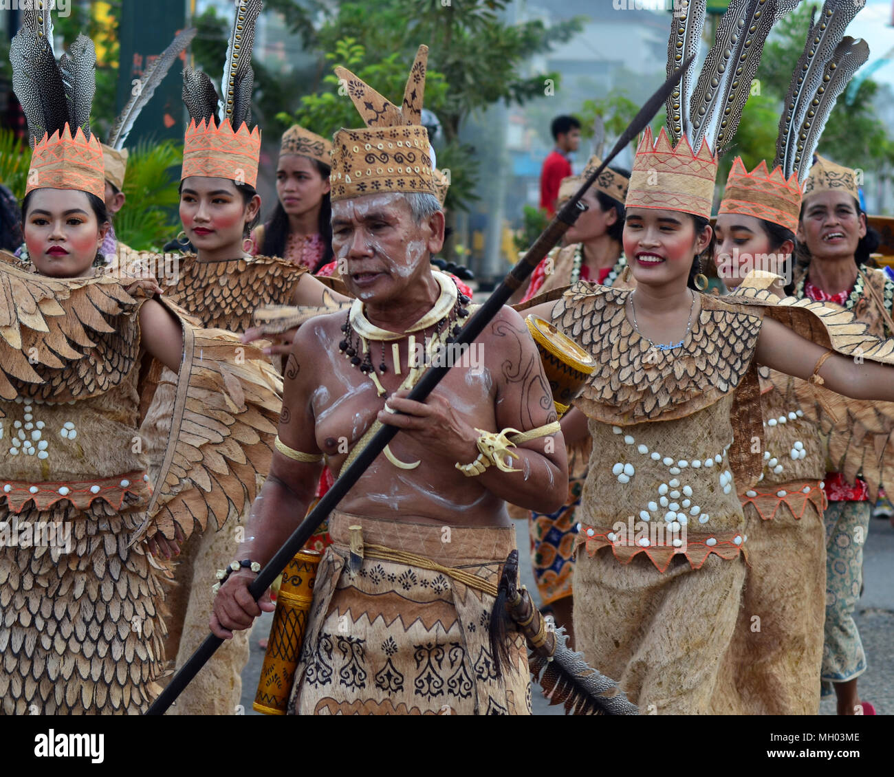 Borneo cultural festival is held once a year in South Borneo, Indonesia