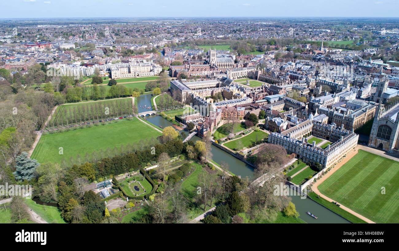 Cambridge backs aerial hi-res stock photography and images - Alamy