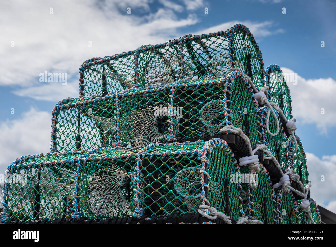 Lobster pots, Holy Island, Northumberland, UK Stock Photo Alamy