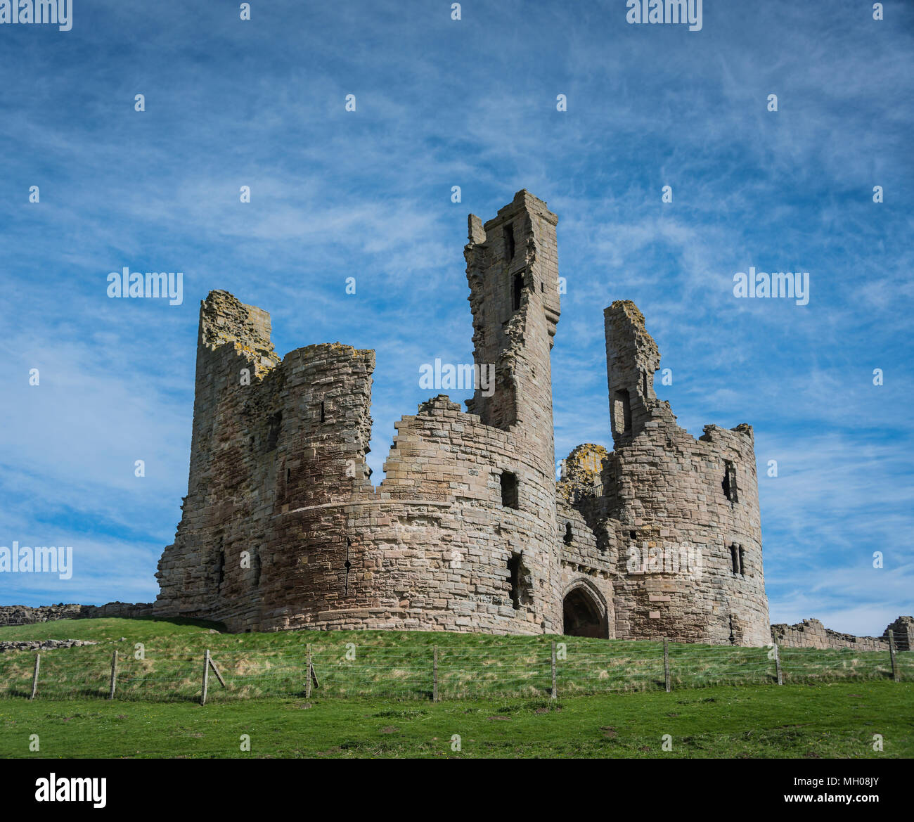 Dunstanburgh Castle, Northumberland, UK. Stock Photo