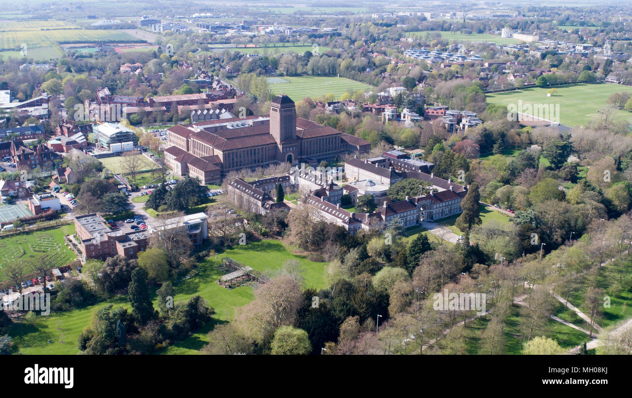 Aerial picture of cambridge university library stock photo alamy