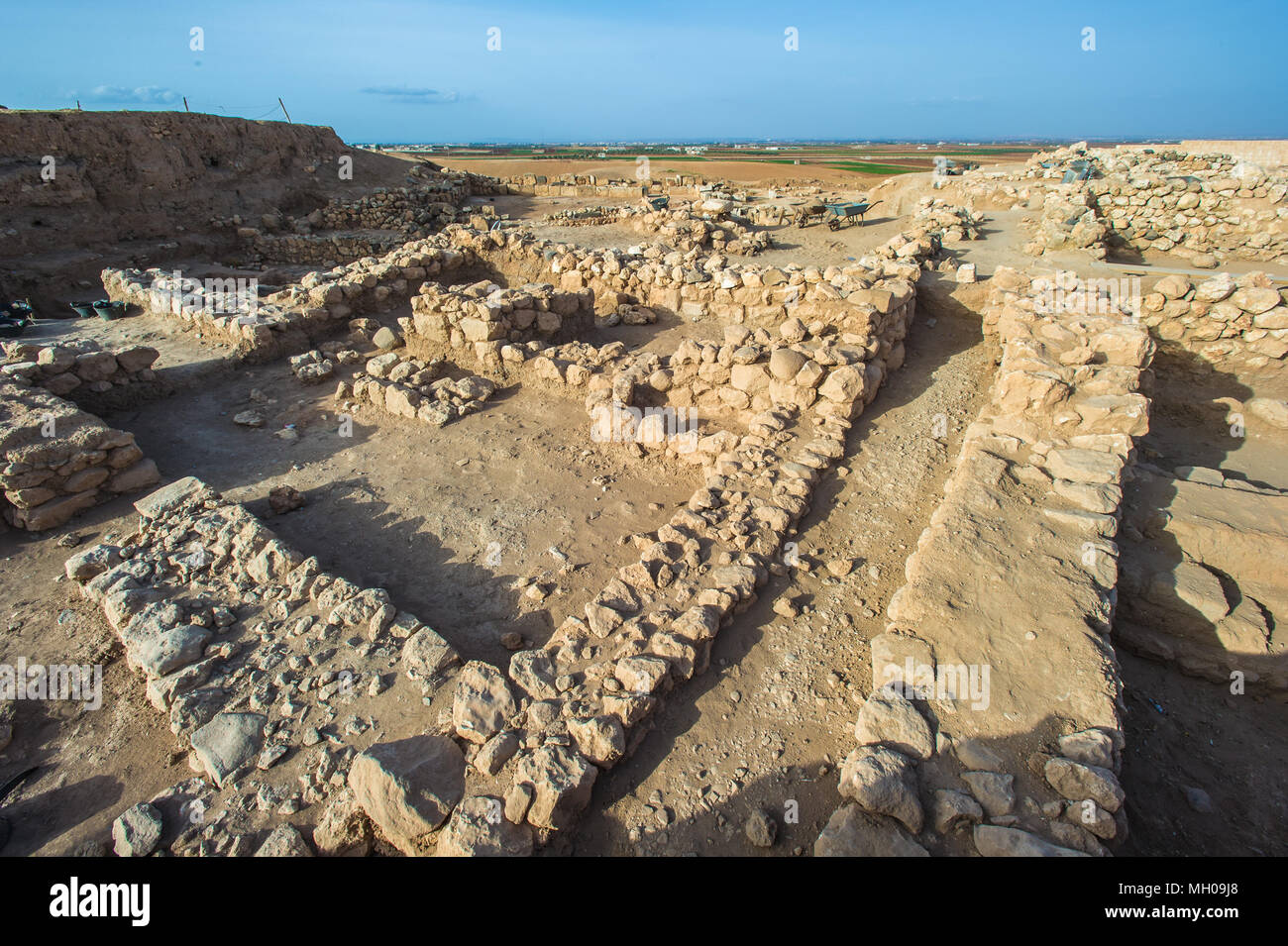 Ruins of Ebla, Syria, an ancient city. Stock Photo