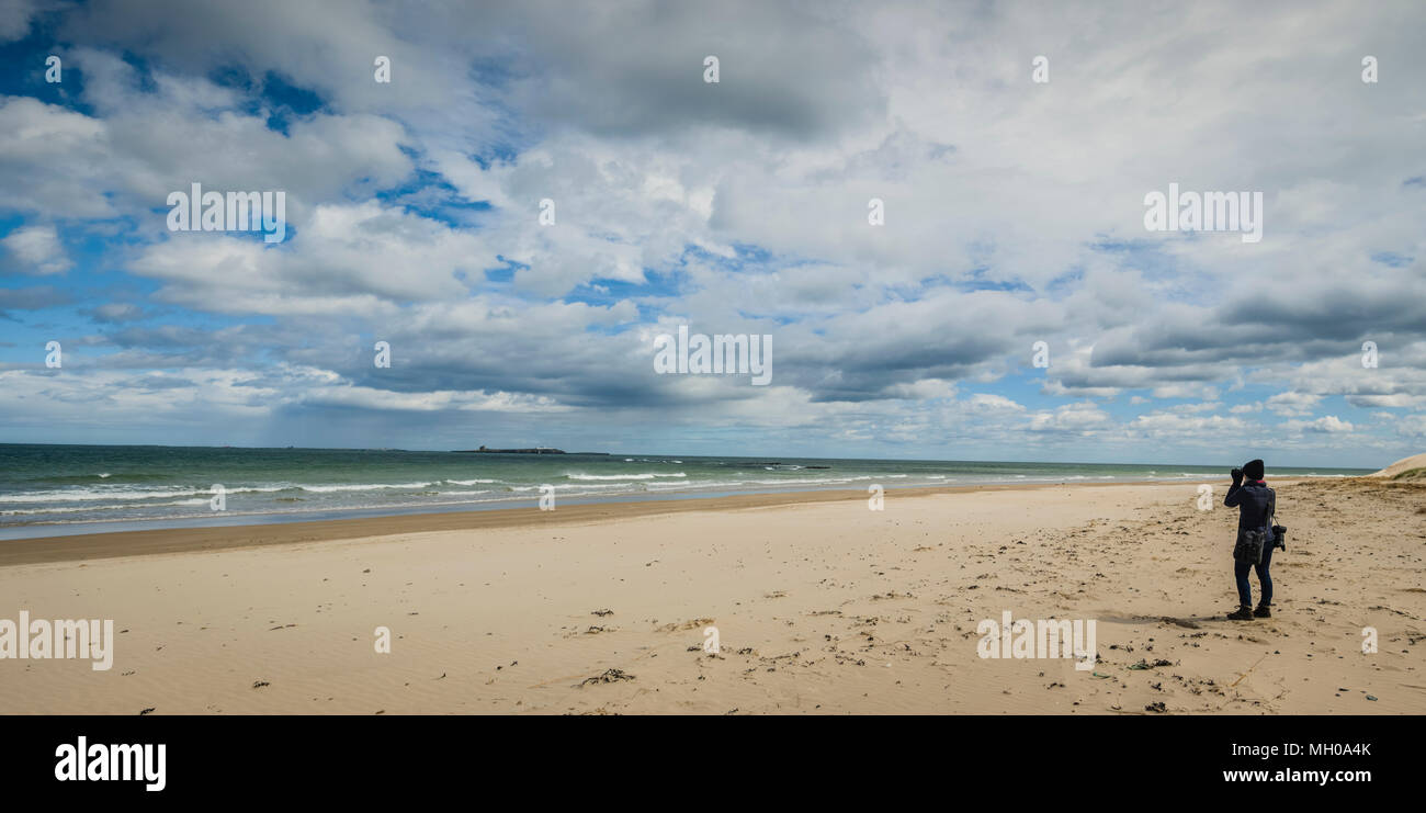 Bamburgh Beach, Northumberland, UK. Stock Photo