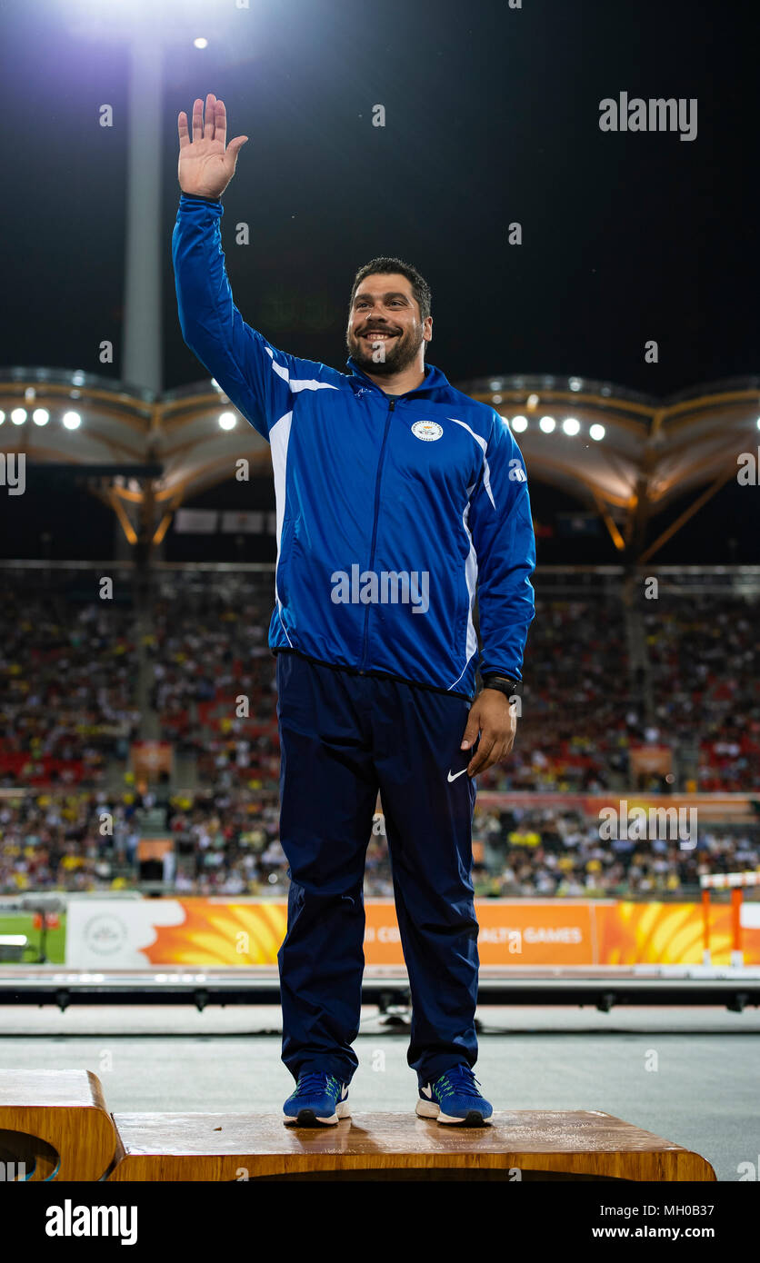Men's Discus Medal Games 2018 Stock Photo Alamy