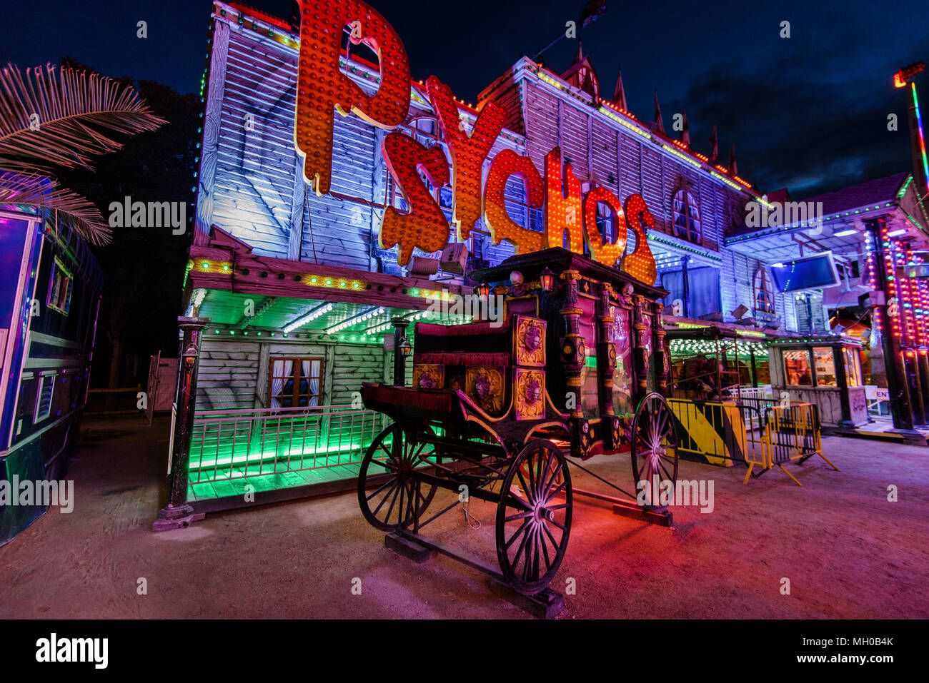 Horror Attraction in Paris Amusement Park Stock Photo - Alamy