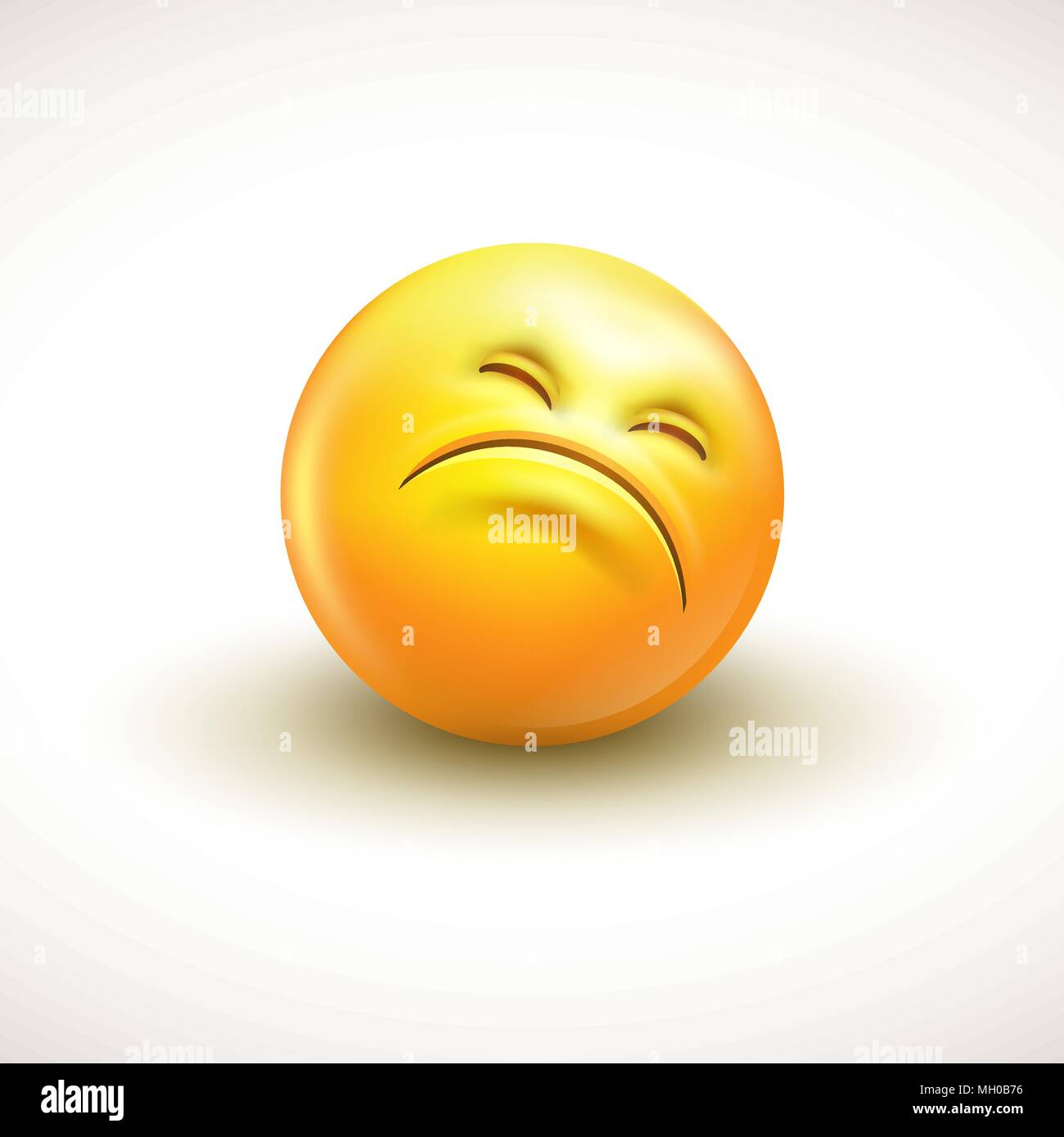 Cute curious emoticon, emoji - vector illustration EPS10 Stock Vector