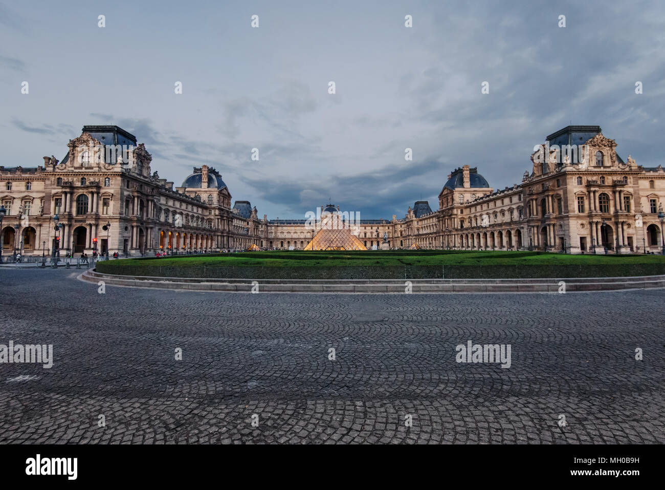 Louvre palace museum sunset hi-res stock photography and images - Alamy