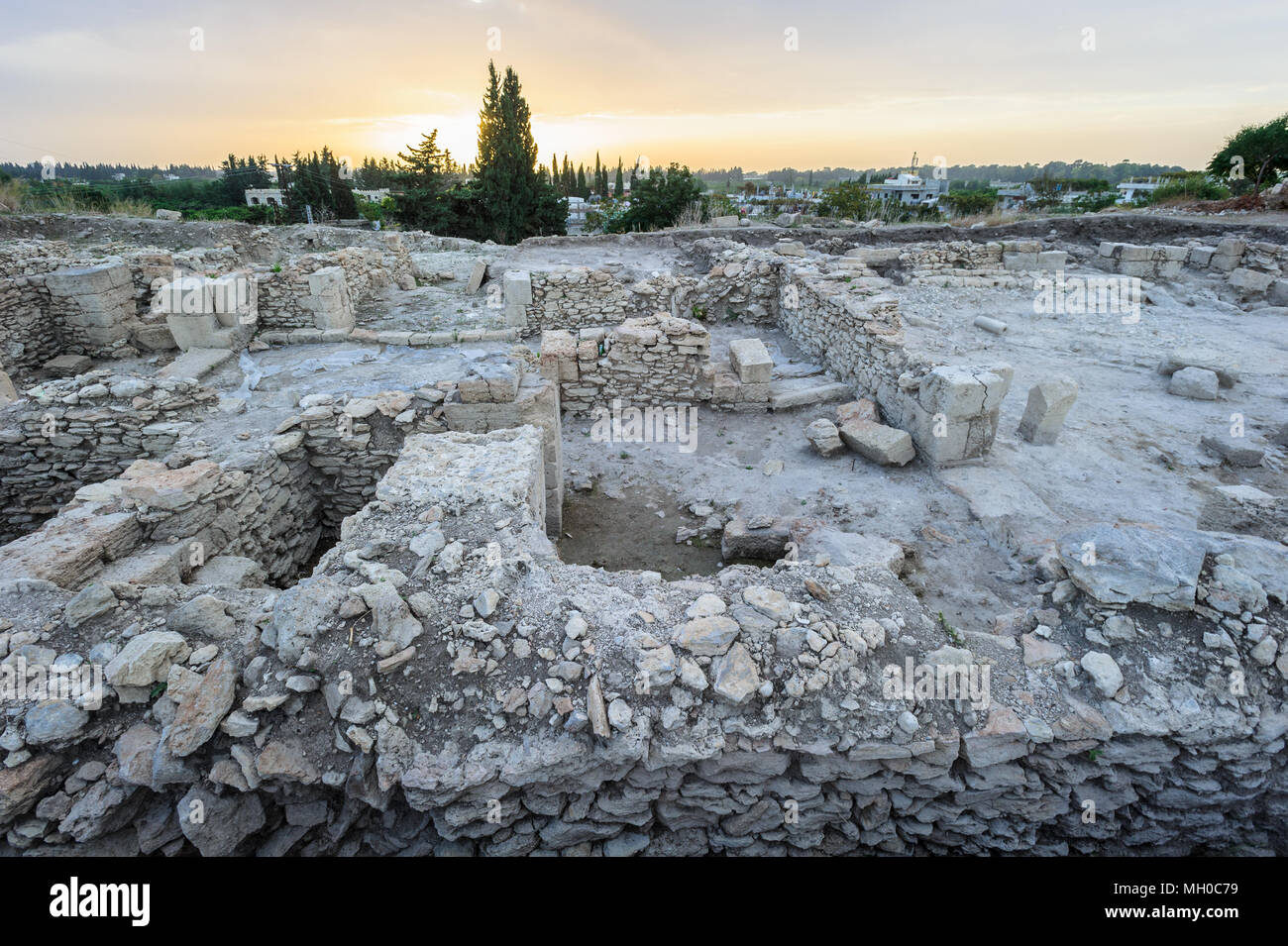 Ugarit excavated ruins, Syria Stock Photo