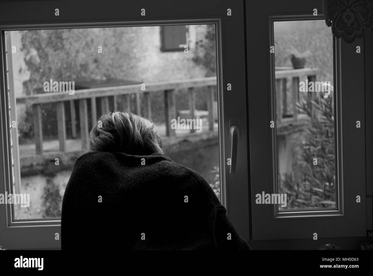 Writer Window Image The writer on the window Stock Photo - Alamy