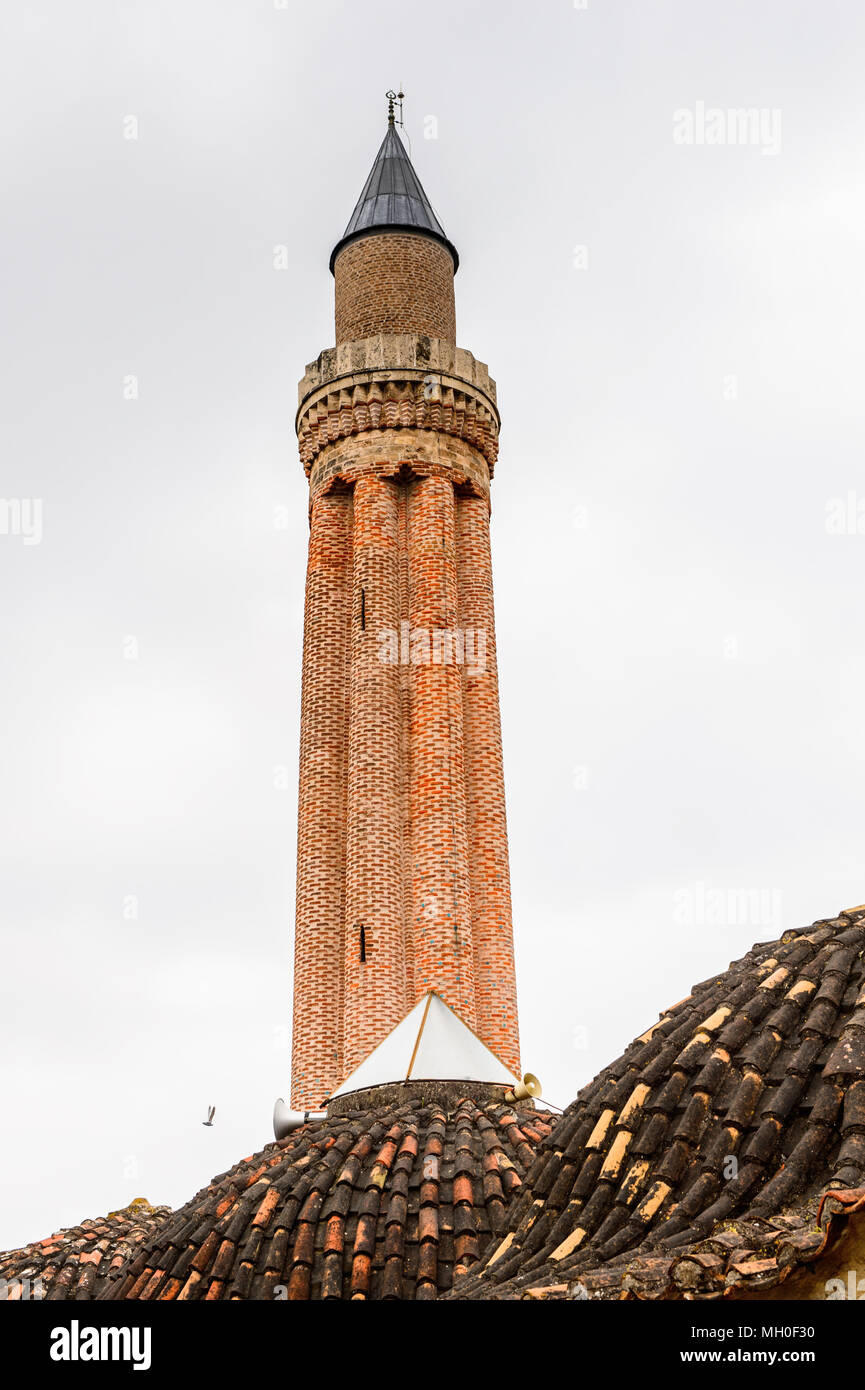 Yivli minare Mosque (Alaaddin), Fluted Minaret mosque or Ulu Mosque, a historical mosque built by the Anatolian Seljuk Sultan Alaaddin Keykubad I Stock Photo