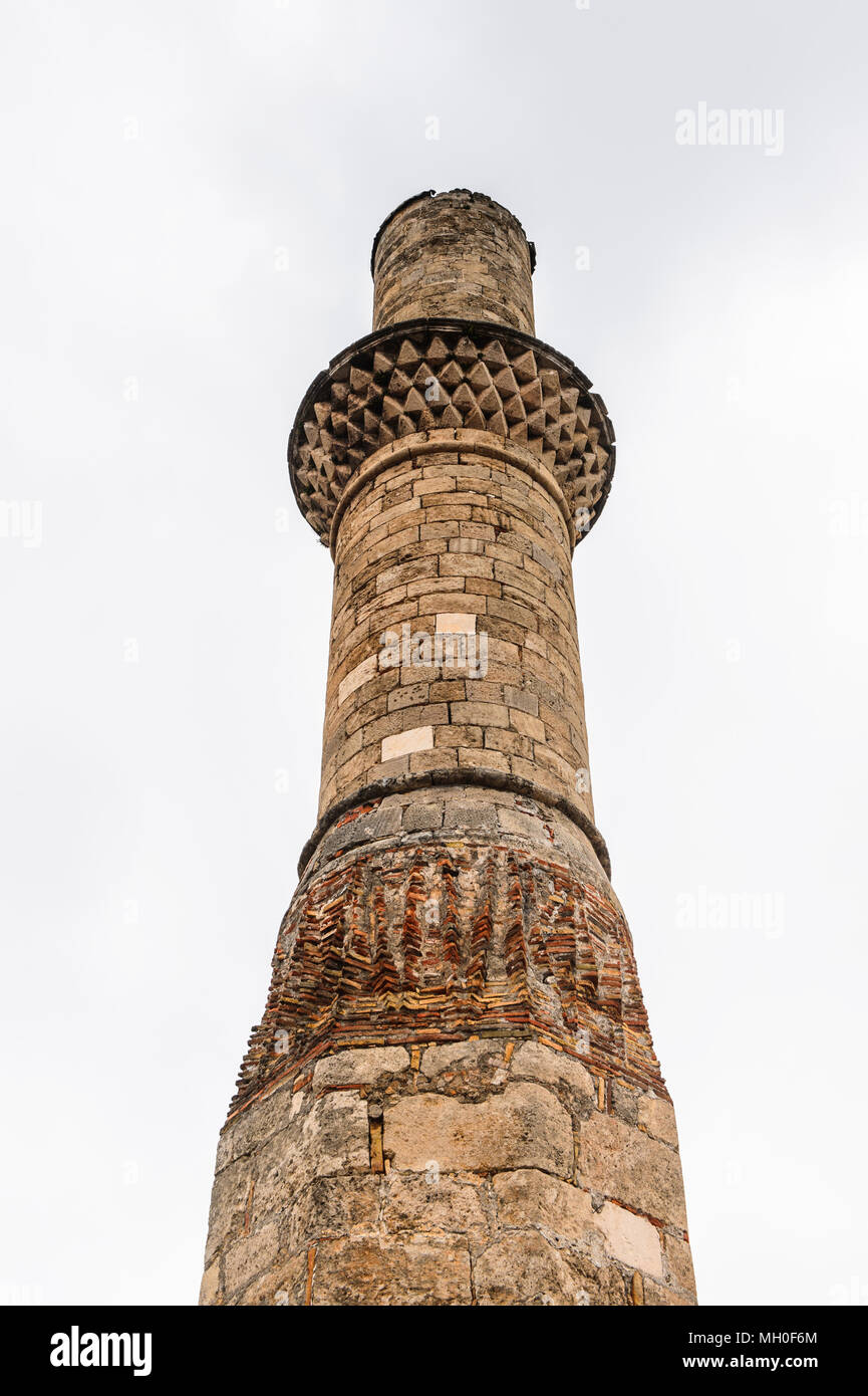 Minaret in the historic part of Antalya, Turkey Stock Photo
