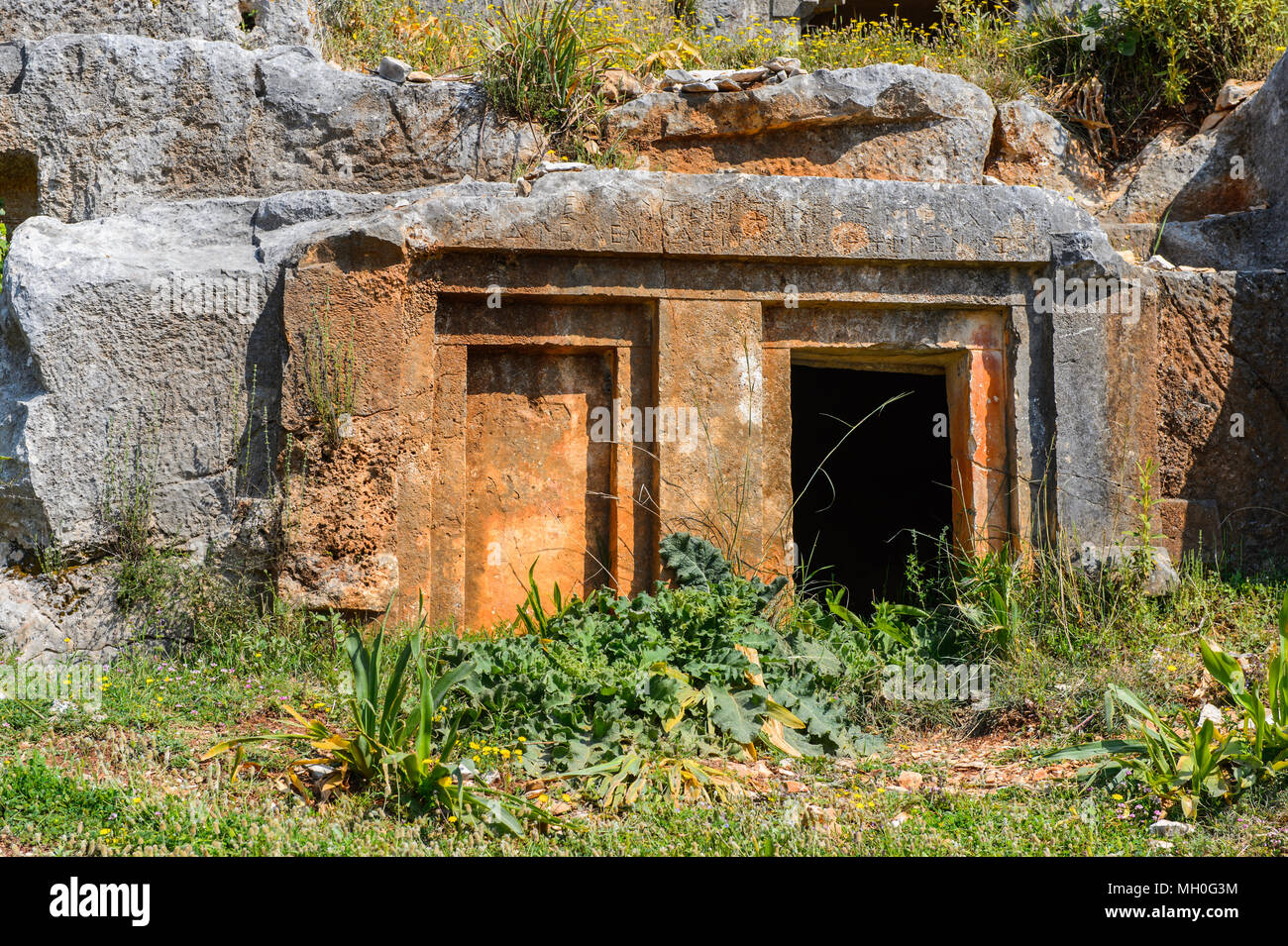 Ancient cemetery, Limyra, Turkey Stock Photo Alamy