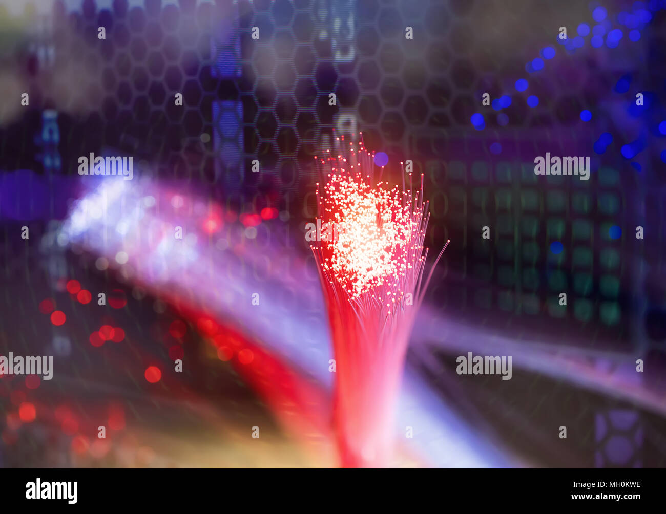 fiber optic cables Stock Photo