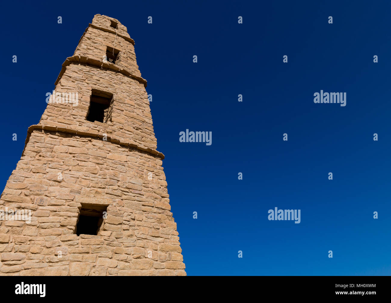 Omar ibn al-khattab mosque minaret, Al-Jawf Province, Dumat Al-Jandal, Saudi Arabia Stock Photo