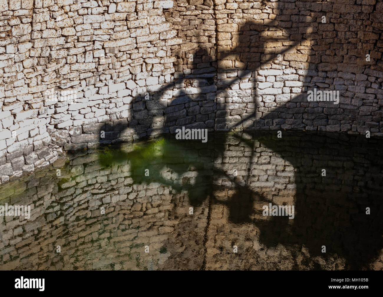 Ancient haddaj well, Tabuk province, Tayma, Saudi Arabia Stock Photo