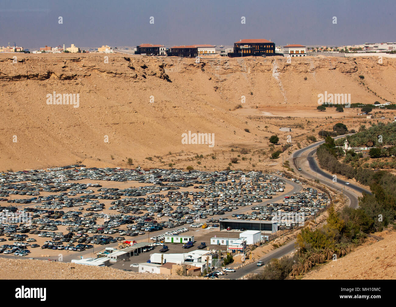 Car impound, Riyadh Province, Riyadh, Saudi Arabia Stock Photo