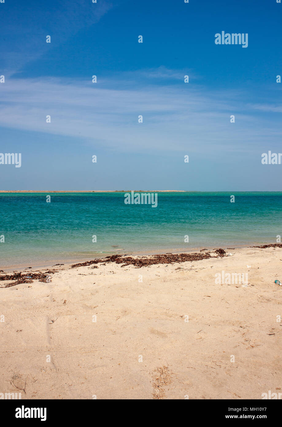 Empty beach on hasees gulf, Jizan Region, Farasan island, Saudi Arabia  Stock Photo - Alamy