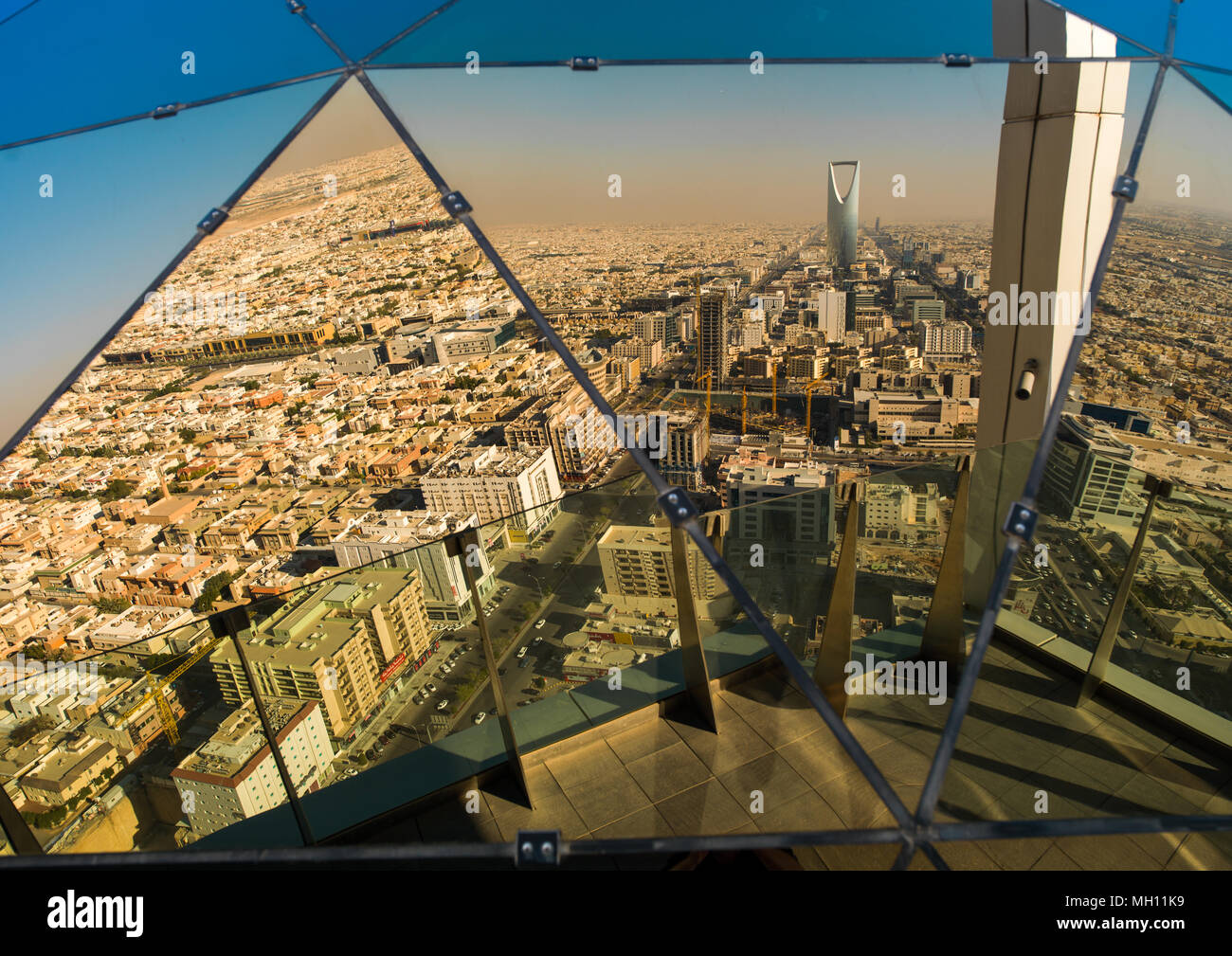 City view from the kingdom center, Riyadh Province, Riyadh, Saudi Arabia Stock Photo